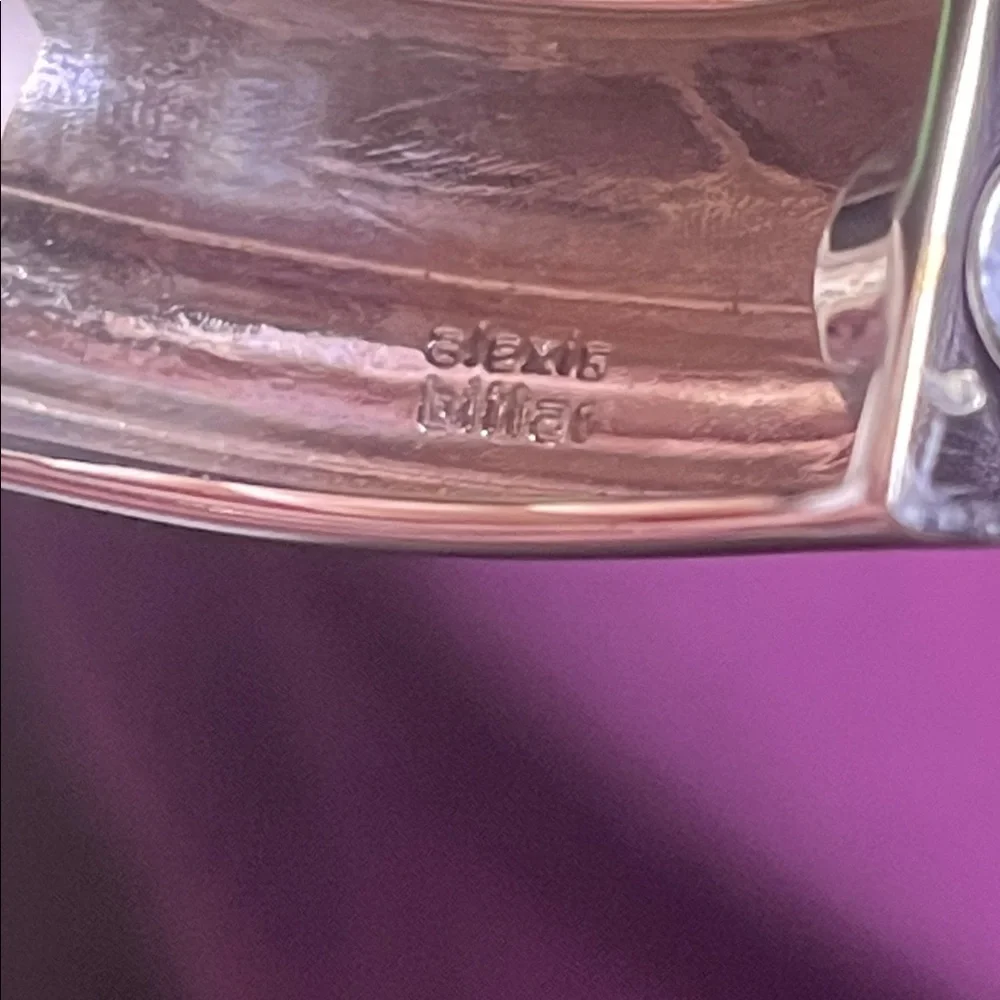 Alexis Bittar Silver Bangle with Crystal Detailing RARE